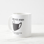 ICH ÜBERLEBTE 2020!Tasse Kaffeetasse (Vorderseite Links)