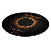 Ich überlebte 2024 das Solar Eclipse Cutting Board Schneidebrett (Ecke)