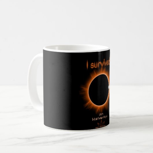 Ich überlebte 2024 die Solar Eclipse Tasse (Vorderseite Links)