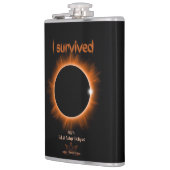 Ich überlebte 2024 Eclipse Vinyl Wrapped Flask Flachmann (Links)