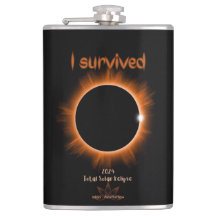 Ich überlebte 2024 Eclipse Vinyl Wrapped Flask