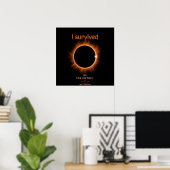 Ich überlebte 2024 Solar Eclipse Poster (Heimbüro)