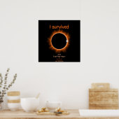 Ich überlebte 2024 Solar Eclipse Poster (Küche)