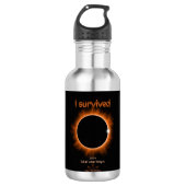 Ich überlebte 2024 Solar Eclipse Water Flasche Edelstahlflasche (Vorderseite)