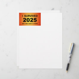 Ich überlebte 2025  briefbogen