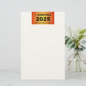 Ich überlebte 2025  briefpapier (Stehend Vorderseite)