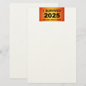 Ich überlebte 2025  briefpapier (Vorne/Hinten)