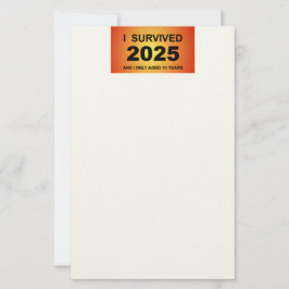 Ich überlebte 2025  briefpapier