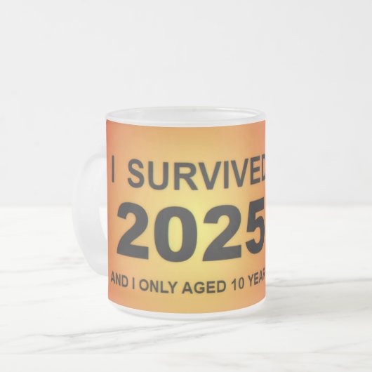 Ich überlebte 2025 mattglastasse (Vorderseite Links)