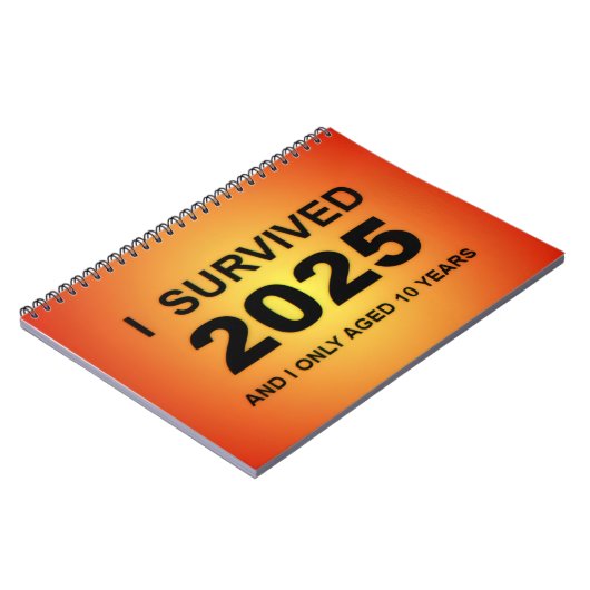 Ich überlebte 2025 notizblock (Linke Seite)
