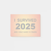 Ich überlebte 2025 post-it klebezettel (Vorderseite)