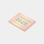 Ich überlebte 2025 post-it klebezettel (angewinkelt)