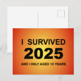 Ich überlebte 2025  postkarte