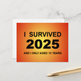 Ich überlebte 2025  postkarte
