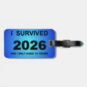Ich überlebte 2026 gepäckanhänger (Rückseite horizontal)