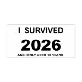 Ich überlebte 2026 gummistempel (Prägung)