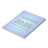 Ich überlebte 2026 notizblock (Rotiert)