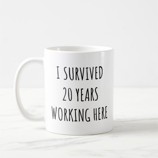 Ich überlebte 20 Jahre bei der Arbeit an der sonni Kaffeetasse (Links)