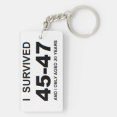 Ich überlebte 45-47 schlüsselanhänger (Rückseite)