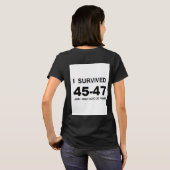 Ich überlebte 45-47  T-Shirt (Schwarz voll)