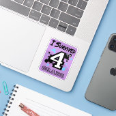 Ich überlebte 4. Klasse Aufkleber (Laptop mit iPhone)