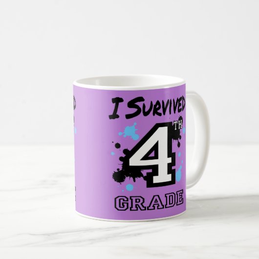 Ich überlebte 4. Klasse Kaffeetasse (VorderseiteRechts)
