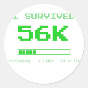 Ich überlebte 56K Aufkleber