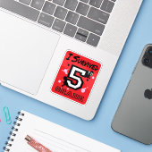 Ich überlebte 5. Klasse Aufkleber (Laptop mit iPhone)