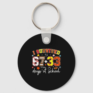 Ich überlebte 67+33 Tage Baseball Football Basketb Schlüsselanhänger