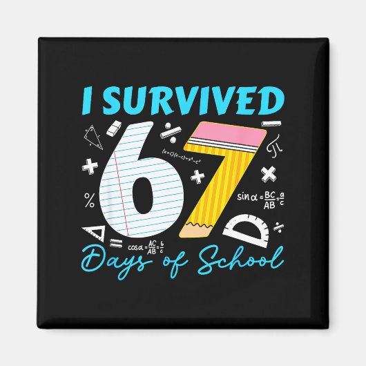 Ich überlebte 67 Schultage Magnet (Vorne)