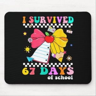 Ich überlebte 67 Schultage Notizbuch Lehrer Und Mousepad
