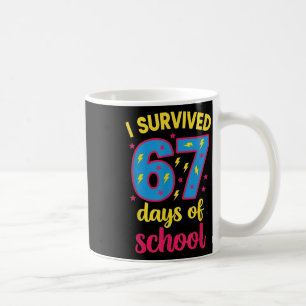 Ich überlebte 67 Tage Schule 100 Tage Brainrot Six Kaffeetasse