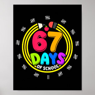 Ich überlebte 67 Tage Schule 6 7 Meme Z Gen Poster