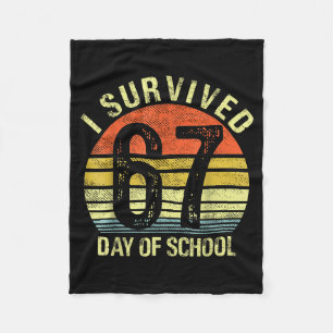 Ich überlebte 67 Tage Schule Dabbing Six Seven Mem Fleecedecke