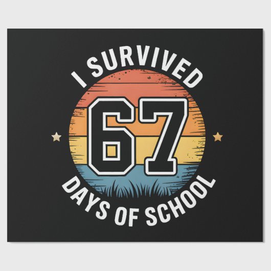 Ich überlebte 67 Tage Schule Geschenkpapier (Flach)