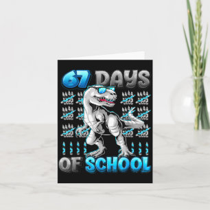 Ich überlebte 67 Tage Schule Lustig 67 Meme Dinosa Karte