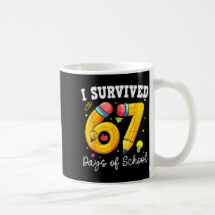 Ich überlebte 67 Tage Schule Lustiges 67 Meme Lehr Kaffeetasse