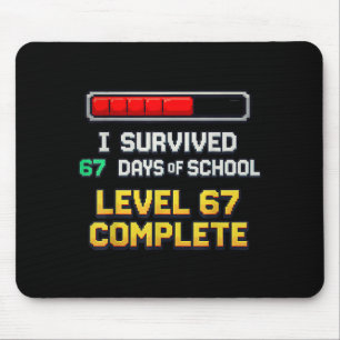 Ich überlebte 67 Tage Schule Lustiges Six Seven Me Mousepad