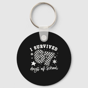 Ich überlebte 67 Tage Schule Schüler Lehrer 100 Schlüsselanhänger