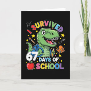 Ich überlebte 67 Tage Schule Six Seven Meme für mi Karte