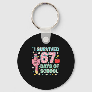 Ich überlebte 67 Tage Schule Six Seven Meme für mi Schlüsselanhänger