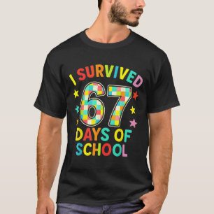 Ich überlebte 67 Tage Schule Six Seven Meme Kinder T-Shirt