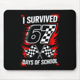 Ich überlebte 67 Tage Schule Six Seven Meme Racing Mousepad