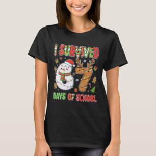 Ich überlebte 67 Tage Schule Weihnachten Meme Lust T-Shirt