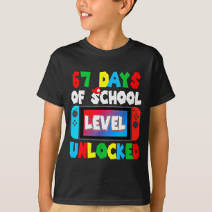 Ich überlebte 67 Tage Schulgamer 67 Tage Schüler T-Shirt