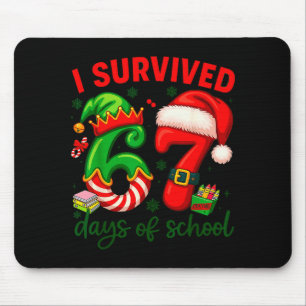 Ich überlebte 67 Tage Schulkristall-Weihnachts-Can Mousepad