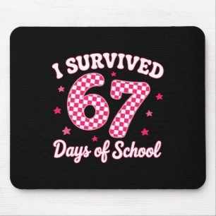 Ich überlebte 67 Tage Schulzeit Lehrer Kinder Sech Mousepad