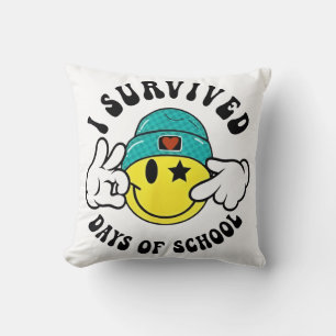 Ich überlebte 67 Tage Schulzeit Lehrer Schüler Sec Kissen
