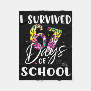 Ich überlebte 67 Tage Schulzeit Schüler Lehrer Spa Fleecedecke