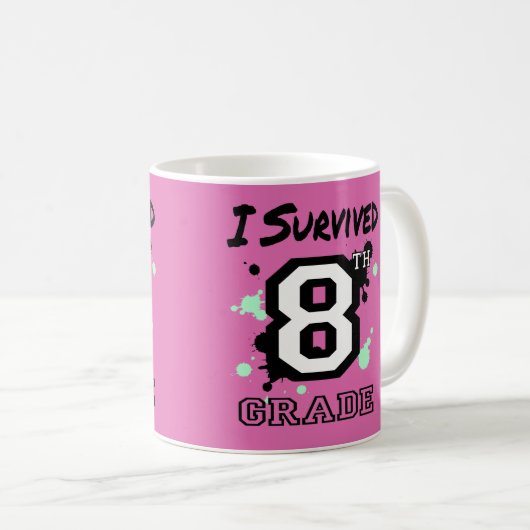 Ich überlebte 8. Klasse Kaffeetasse (VorderseiteRechts)
